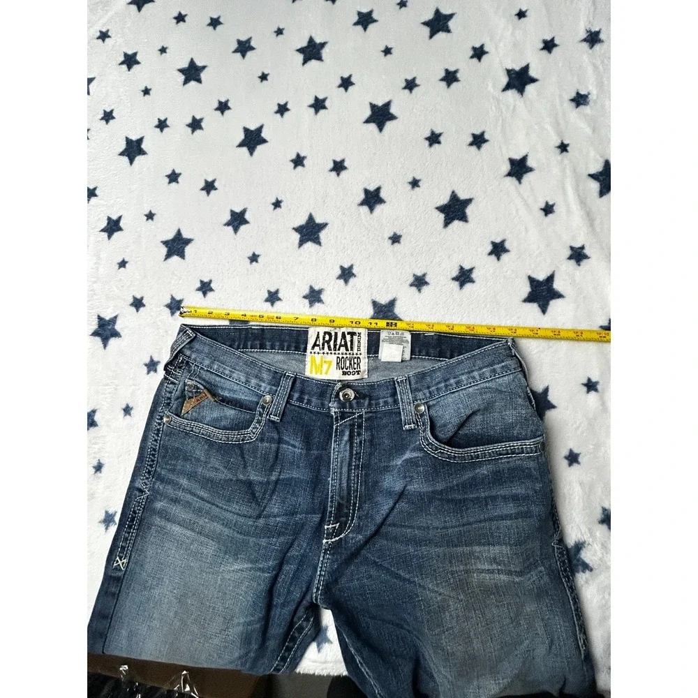 Ariat M7 Rocker Boot Jeans Mens 36x30 Blue Stretch Western Cowboy Denim